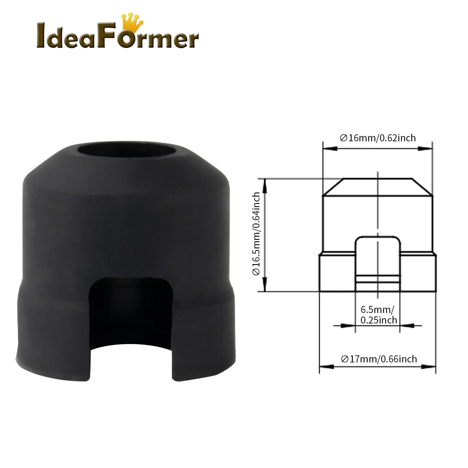 1/2/5 Silicone Shelves Parts for E3D V6 Hotend – Ceramicheating Core Protective Covers, Heat Resistant 3D Printers Accessories