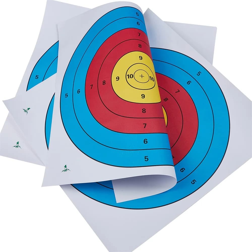 5 pezzi 40 * 40 carta bersaglio per tiro con l'arco per partite di frecce con arco e pratica quotidiana, regalo ideale per tiro all'aperto