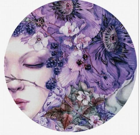 Purple girl Sewing kit 18CT 16CT 14CT Unprinted Cross Stitch Kits Embroidery Art DIY Handmade Needlework Home Decor