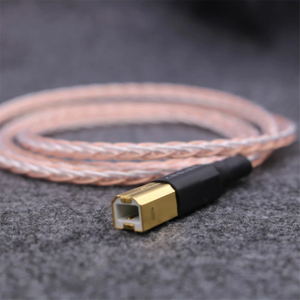 HiFi fai da te OCC 7N argento OFC conduttore in rame USB tipo C a un cavo dati audio per USB DAC telefono cellulare tablet realizzato a mano