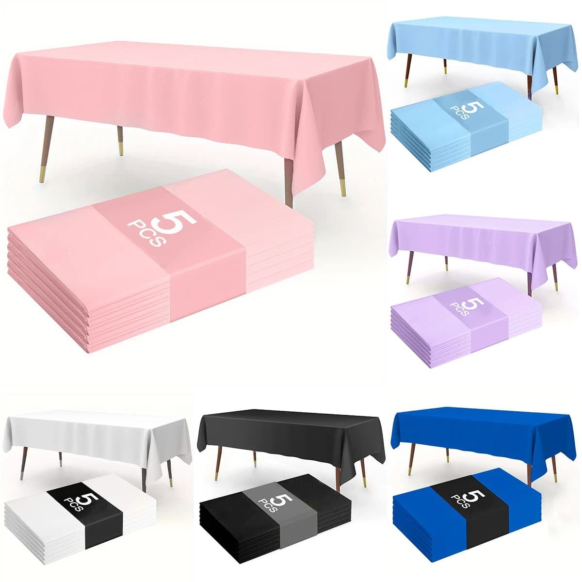 1pc Reusable Tablecloths 137x183cm BPA Free Plastic Table Lunch Table Cover for Party Picnic Camping Towels And Throw