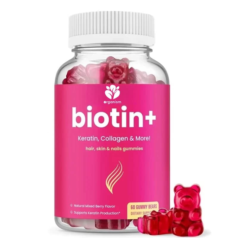 Gommose per capelli, pelle e unghie collagene e cheratina biotina 5000 mcg complesso di bellezza biotina, 60 capsule adatte sia per uomini che per donne