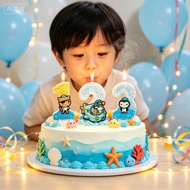 Octonauts Kwazii Cat Shaped Birthday Candles for Boy Toddler Ocean Themed Birthday Party Decor
