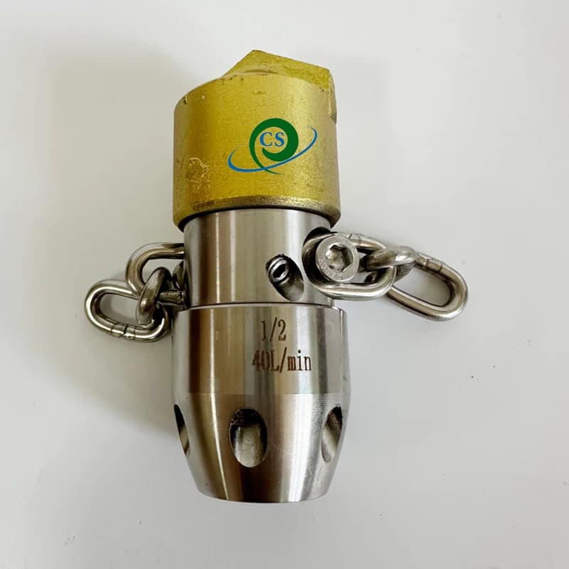 CS Catene di pulizia rotanti per condotte fognarie ad alta pressione Ugello 0,65 kg Foglie per acque reflue Scarico per sabbiatura Sblocco getto d'acqua G3/8