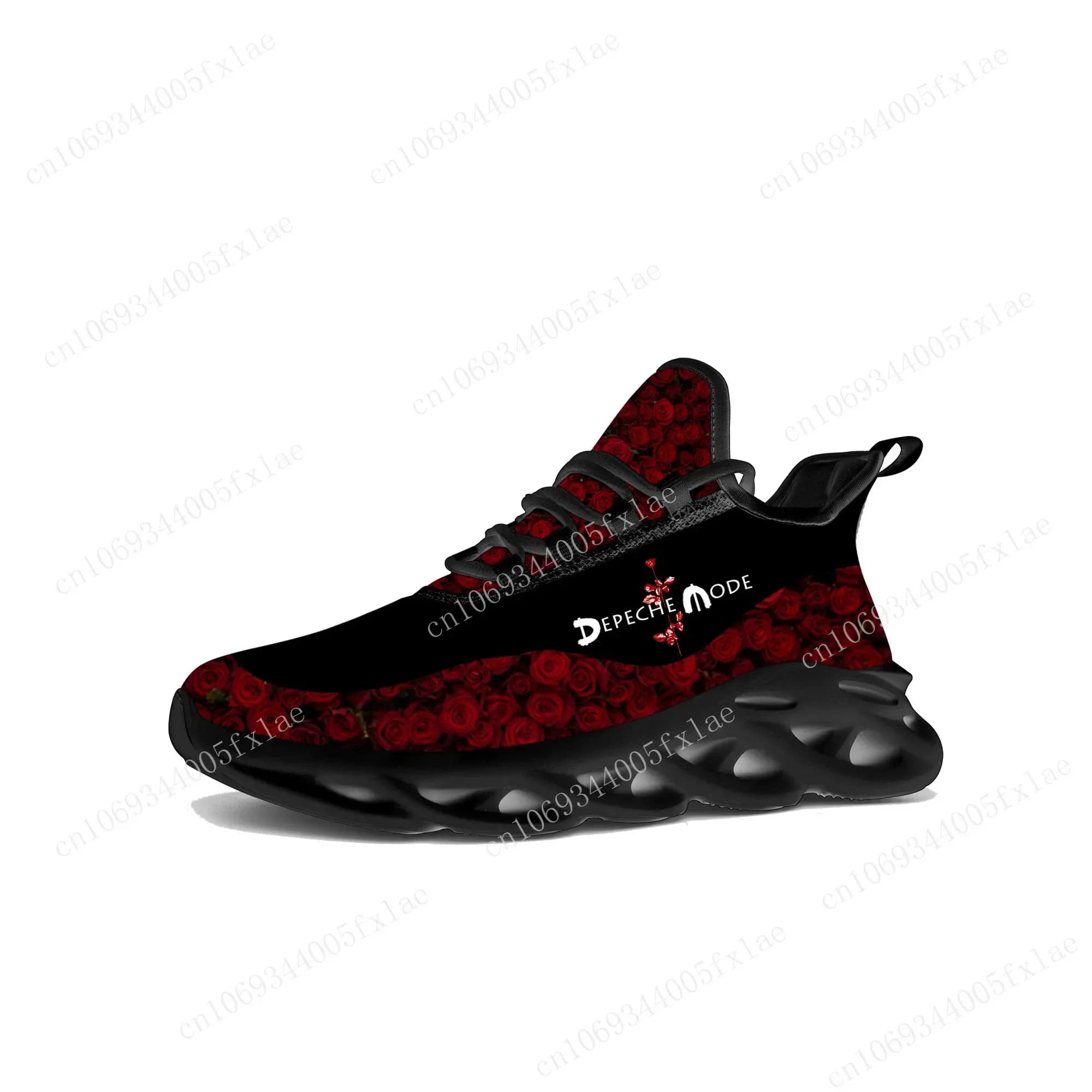 Depeche Rock Band Mode Flats Sneakers uomo donna Pop sport scarpe da corsa Sneaker Lace Up Mesh calzature scarpe su misura nero