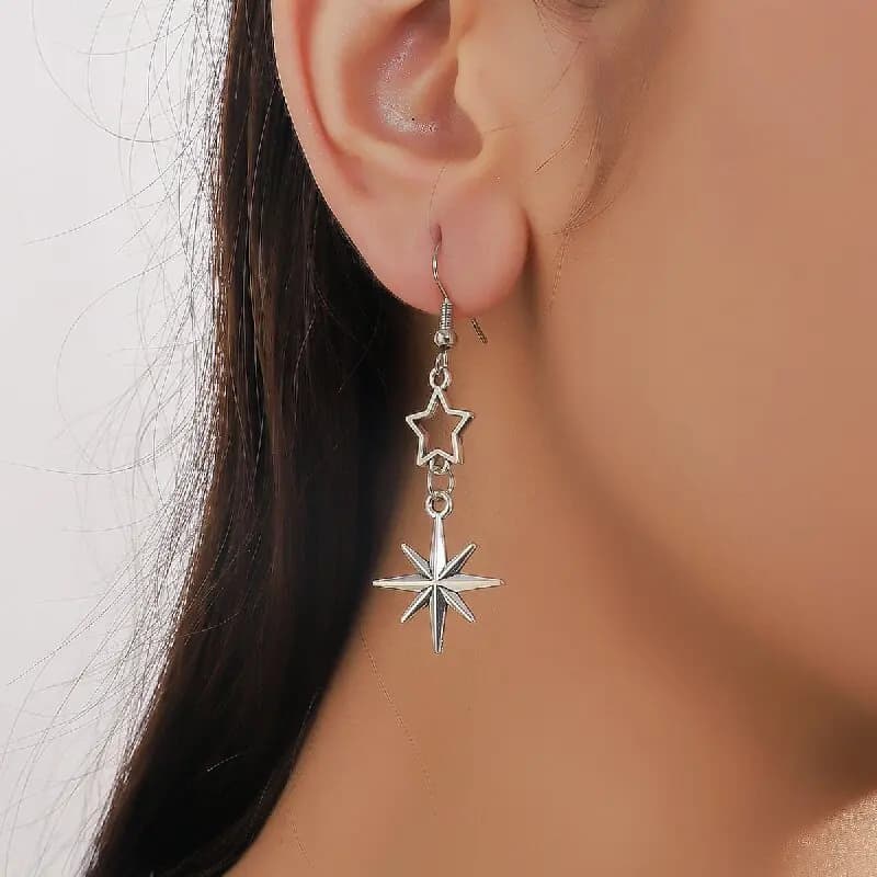 Orecchini a Stella con Nappine per Donne, Gioielli Minimalisti Eleganti e Sofisticati in Stile Europeo
