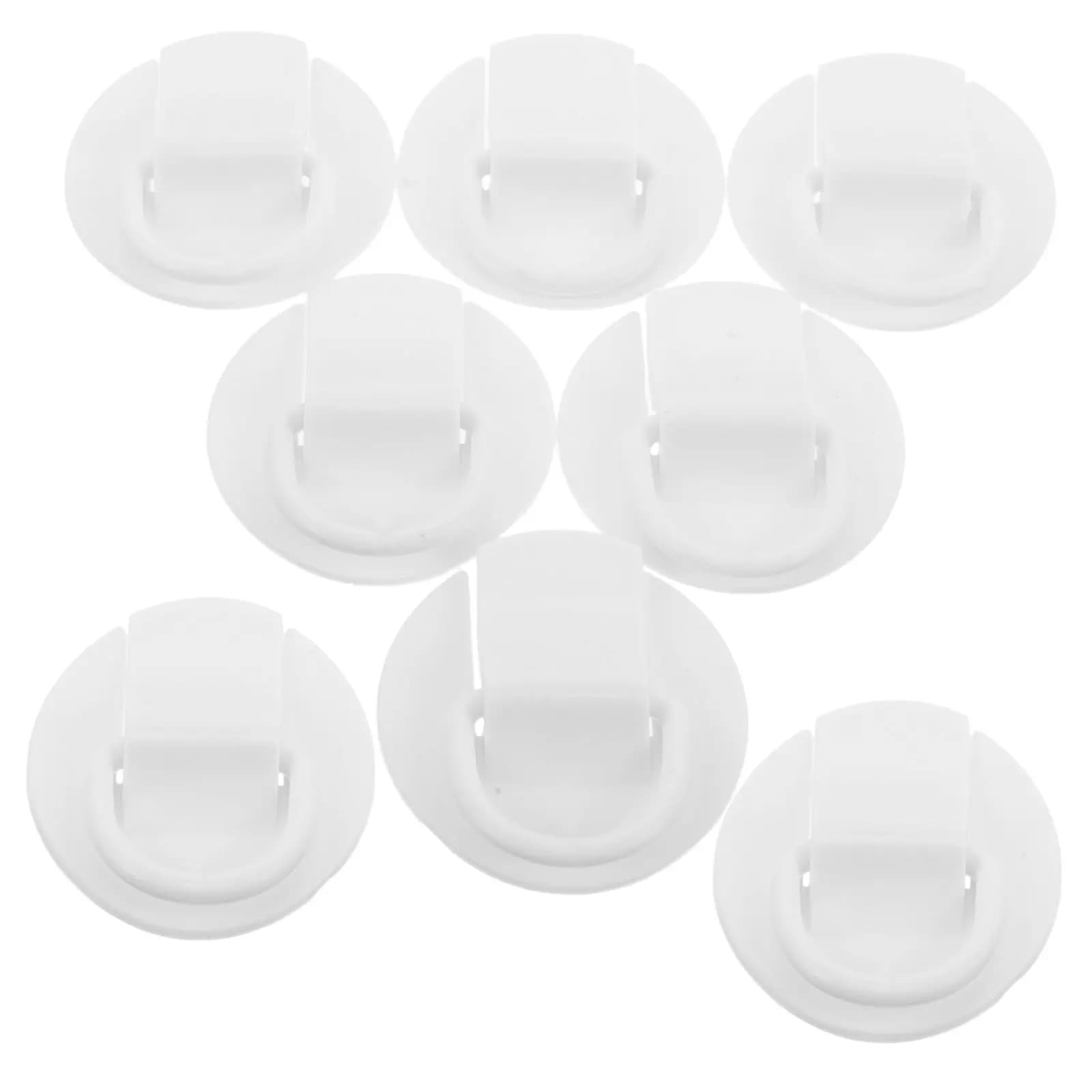 Kit di 8 Pezzi di Anelli a D in PVC Bianco per Paddleboard, Accessori per Barche Gonfiabili, Clip per Pagaie da Kayak, Supporto per Remi Stand Up