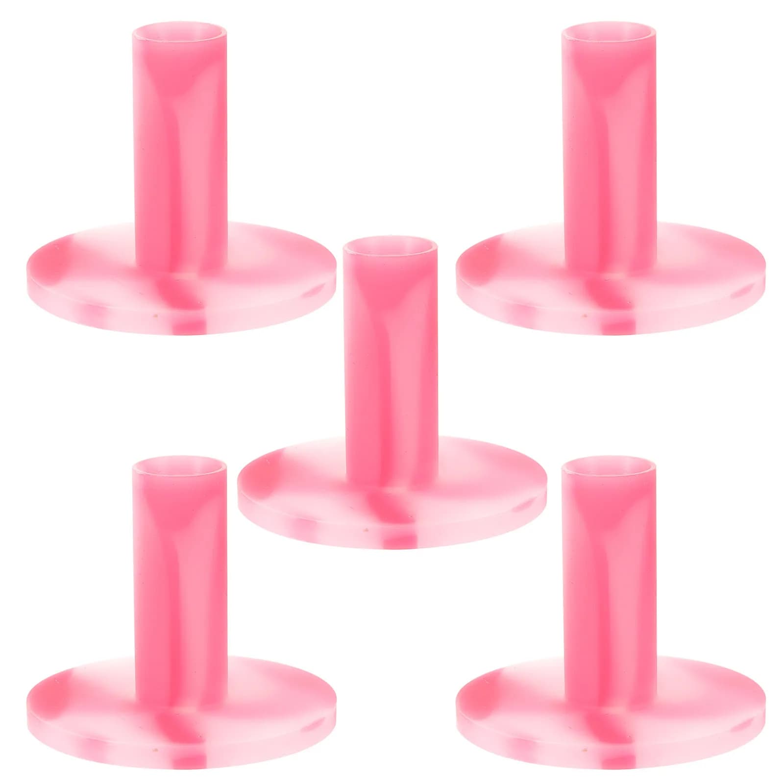 5Pcs Professional Rubber Golf Tees for Driving Range Indoor Practice Flexible Ball Holder Low Resistance Reusable Lightweight