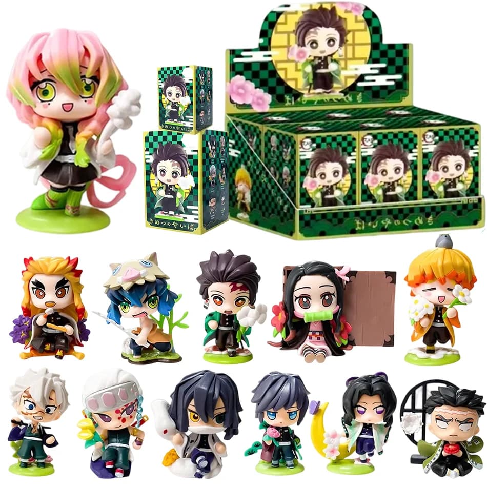 Disponibile - Blind Box Anime Demon Slayer: Statuetta di Tanjiro Kamado e Nezuko, Scatola a Sorpresa Creativa Personalizzata, Modello da Collezione, Ornamento, Idea Regalo