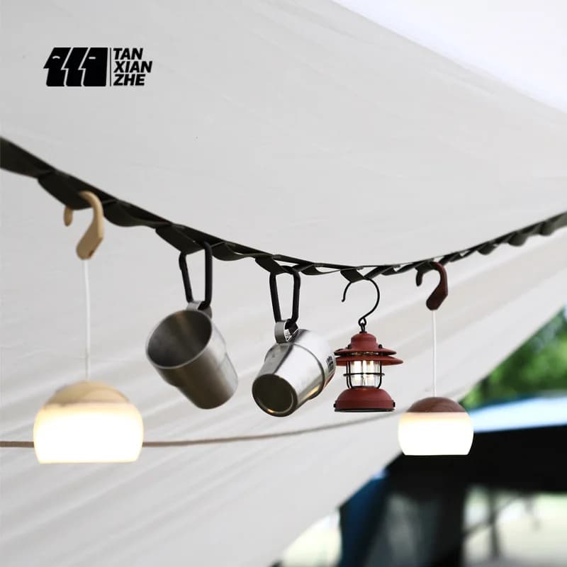 Corda multifunzionale per campeggio all'aperto, decorazione per tenda, corda per stendibiancheria, corda per appendere luci da campeggio.