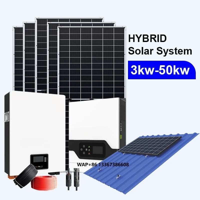 Disponibile Sistema solare ibrido 3KW 5kW 10kW Pannelli solari con batteria e inverter Panneau Solaire Kit Sistema completo di energia solare