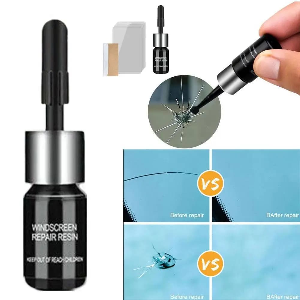 Set di agenti fluidi per la riparazione dei graffi dei vetri dell'auto Set di strumenti per l'agente di riparazione della resina delle crepe nano dei graffi del vetro della finestra del parabrezza Accessorio automatico