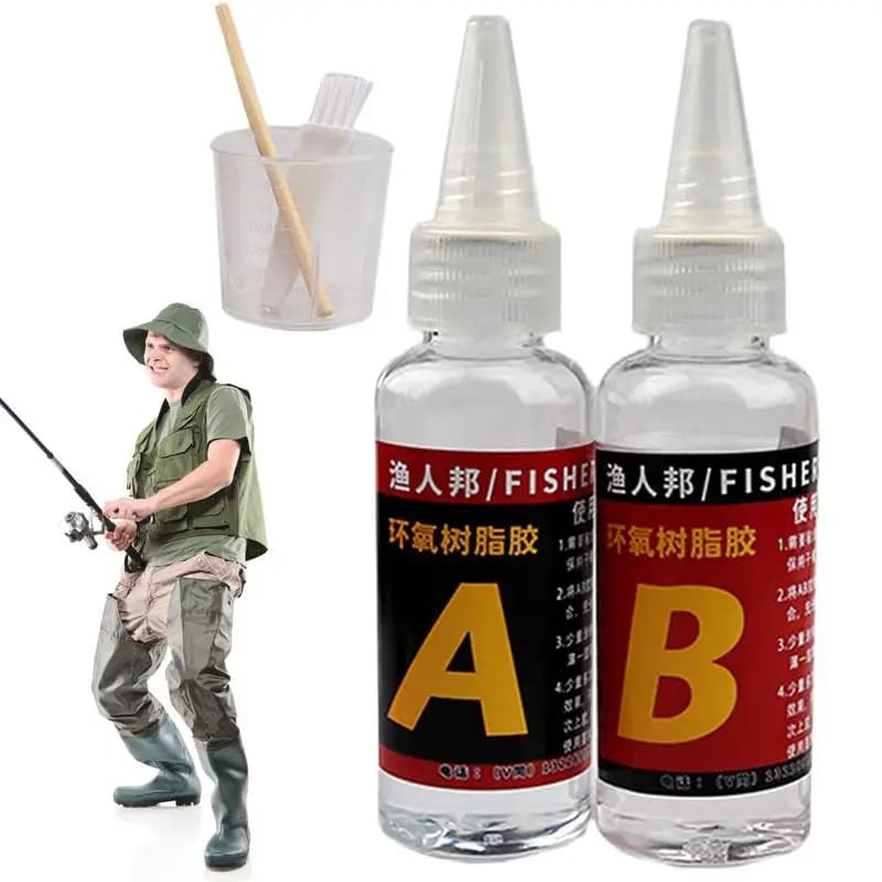 Wall sticker for fishing rod adhesive glue for fishing rod Multipurpose transparent waterproof glue 30 ml/bottle resin sticker for fishing rod