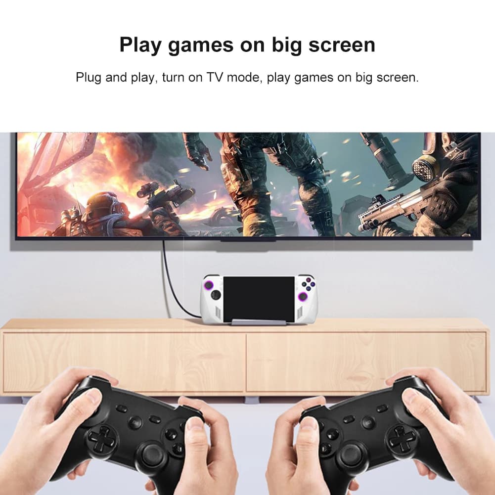 Docking Station HDMI-Compatibile, Hub Console 4K 60Hz, USB C, USB 3.0, USB 2.0, PD 100W, RJ45 per ROG Ally Game