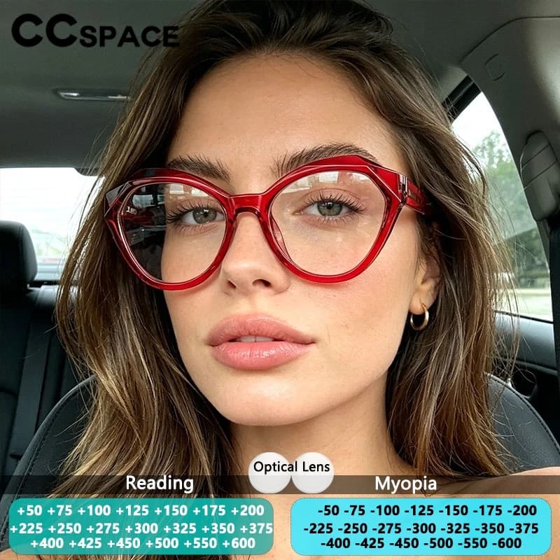 CCspace Nuovi Occhiali da Vista per Miopia da Donna, Lenti Ottiche per Miopia, Occhiali da Lettura con Lenti Anti Luce Blu per Uomo, per Ipermetropia e Computer