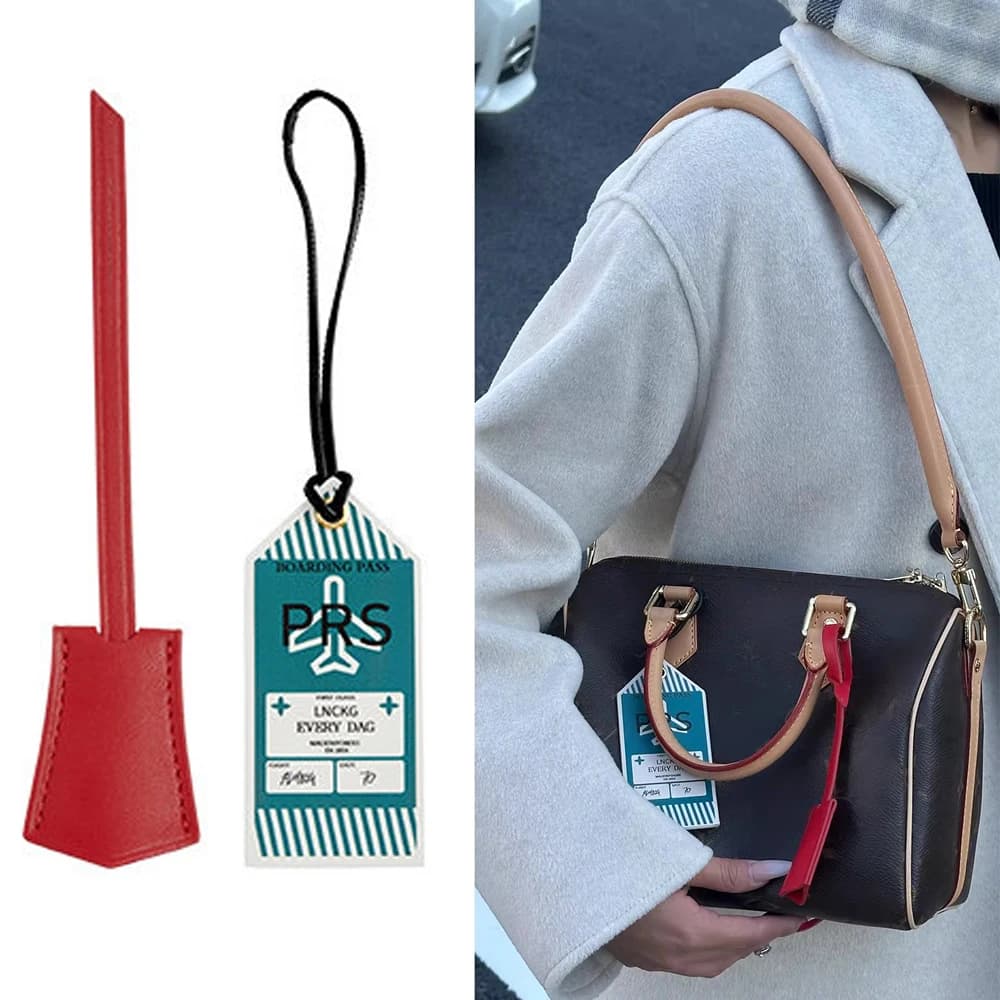 Etichetta per bagaglio con porta pass di imbarco per Speedy 25 30, portachiavi morbido, cinturino di ricambio per borsa, inserto per borsa, accessori di modifica