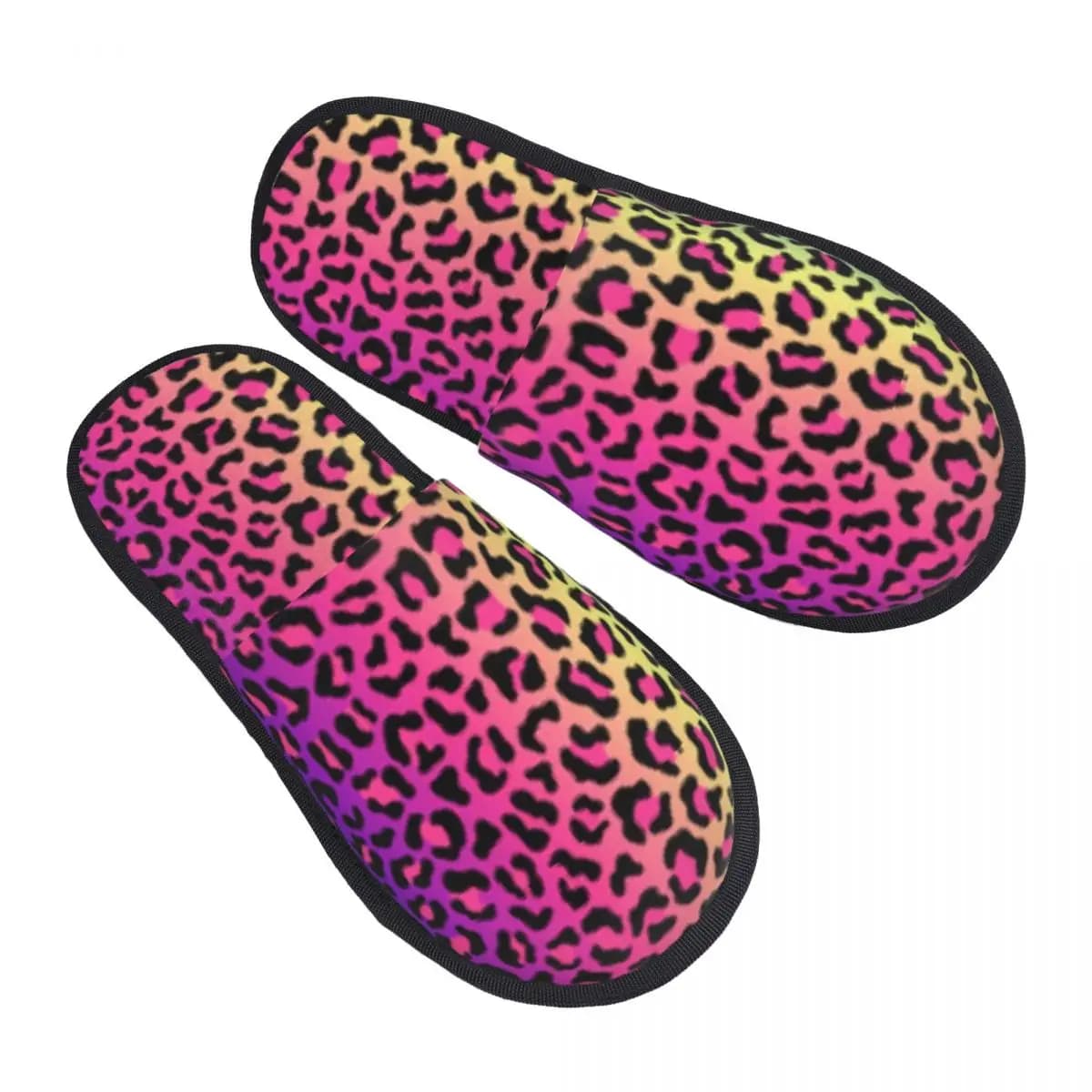 Home Slippers in soft memory foam with printed pattern leopard tiger custom cheetah comfortable and warm women's Slippers with non-slip sole