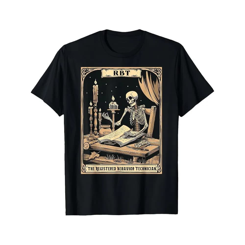 T-shirt Skeleton Registered Beor Technician Tarot Card ABA RBT