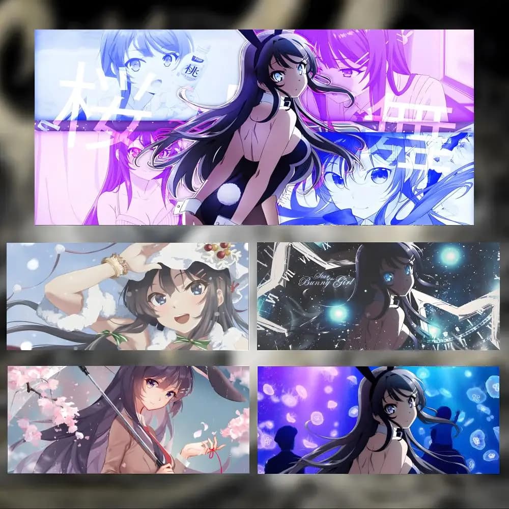 anime romantic S-Sakurajima Mai Mouse Pad Large Thick Desk Pad Stitched Edges Gaming Mouse Mat for PC