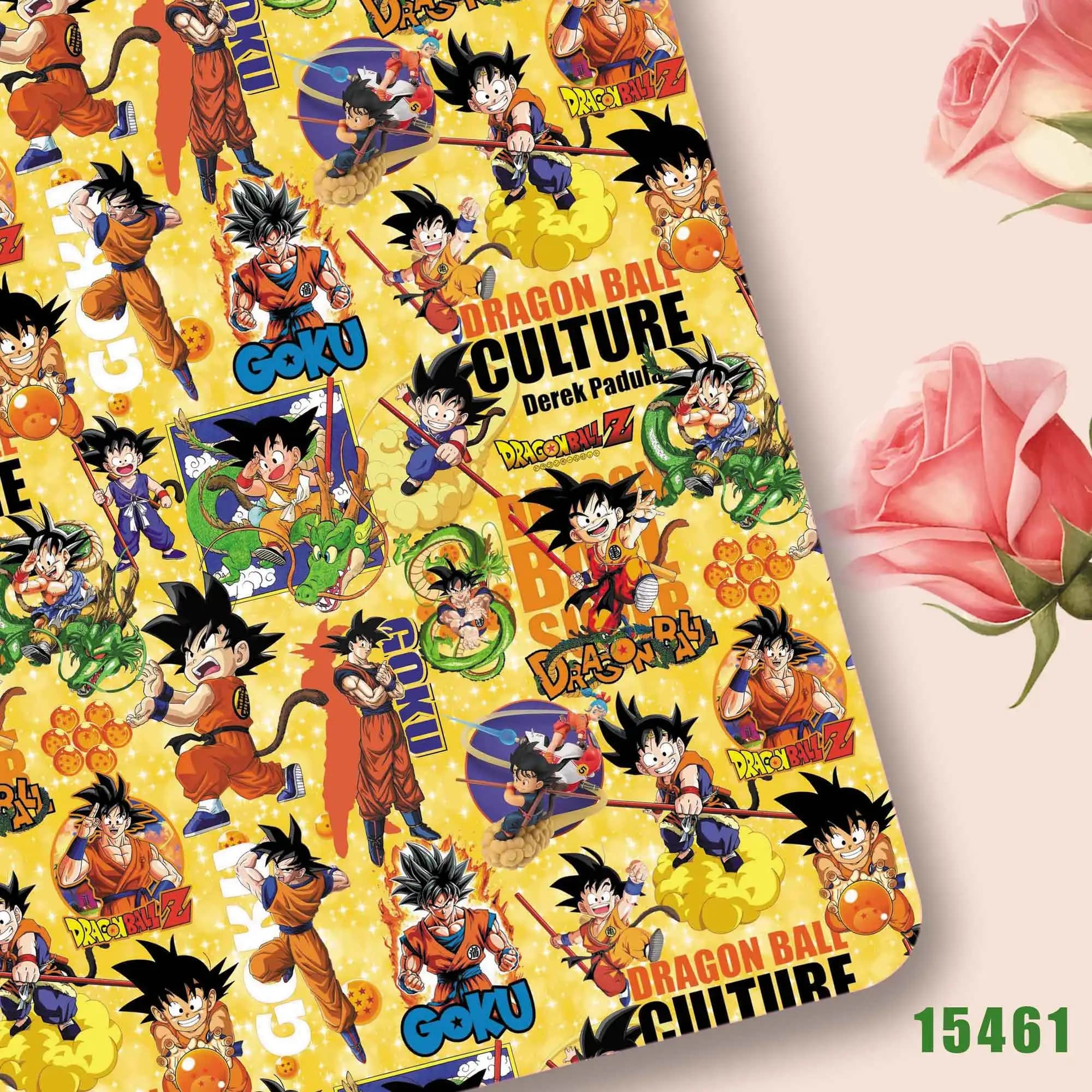 140*50cm dragon ball Polyester/100Cotton/satin Fabric Sewing Patchwork Quilting Baby Dress Printed Fabric Fabric Sewing Kids
