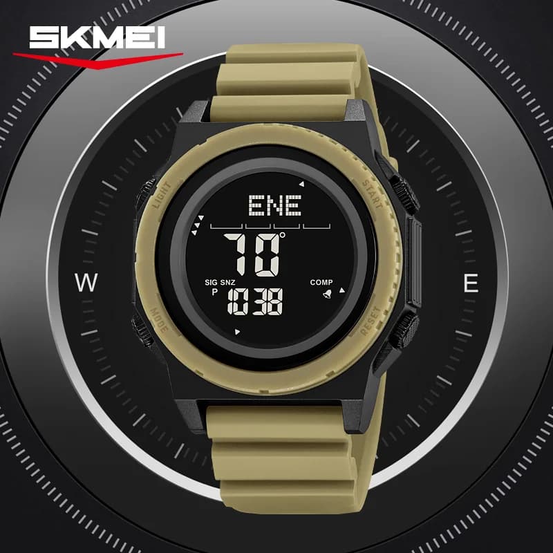 SKMEI 2626 Orologi Elettronici alla Moda per Uomo con Pedometro 3D + Bussola, Funzione Ora di Giorno, Impermeabili, Reloj Hombre