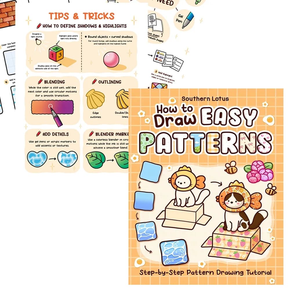 72 Pages Coloring Book: How to Draw Patterns A Simple and Fun Drawing Book