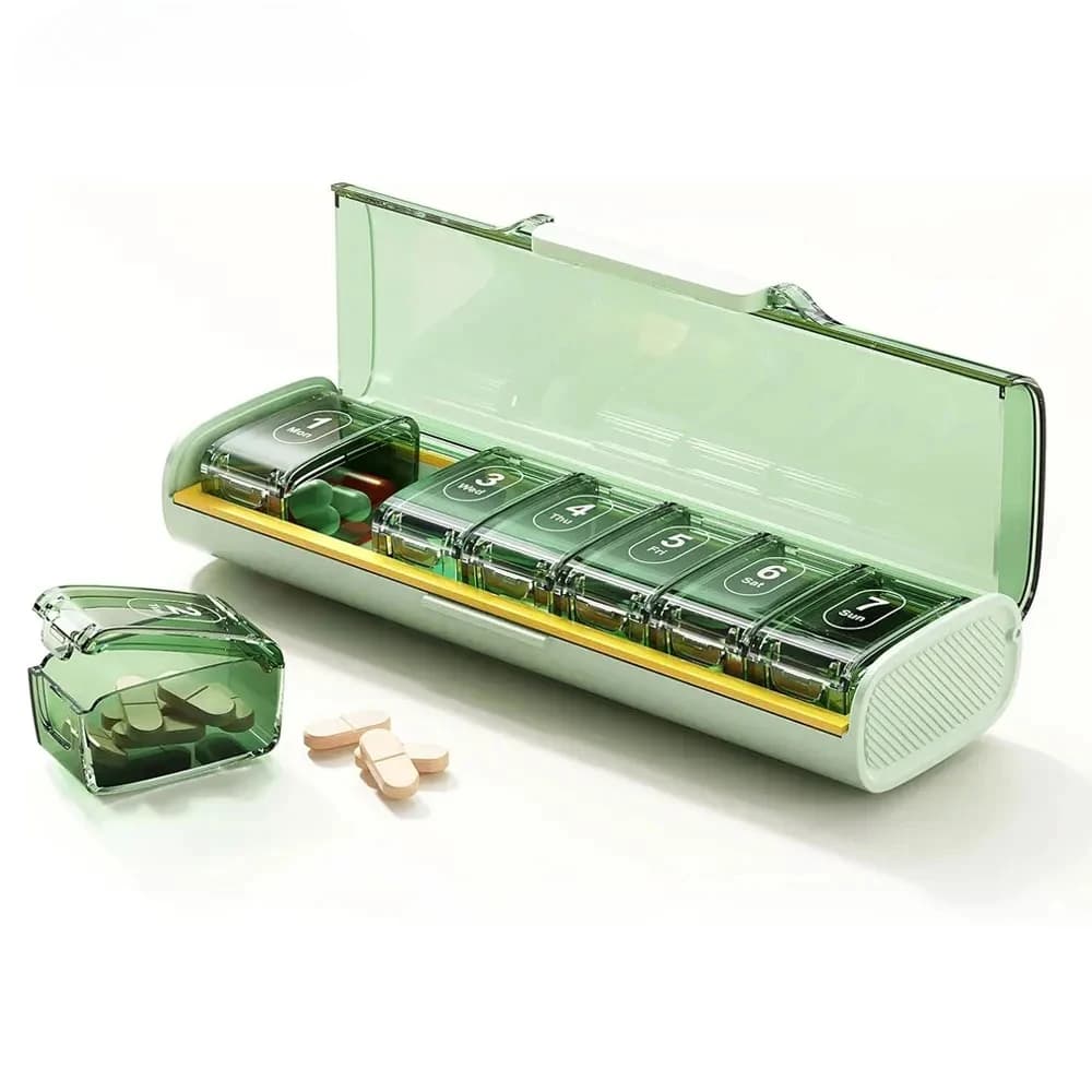 7 Day Large Pill Case Weekly Pill Organizer, Daily Vitamin Case Medicine Box,Pills Containers for Medicine Supplements Fish Oil