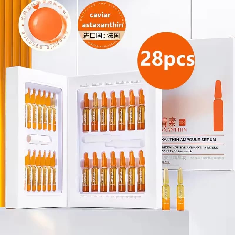 28 pcs/box Viso Astaxanthine Fiala Siero Kit Collagen Rassodante anti-edad Hydratante Skin Reducing Pores Skin Care