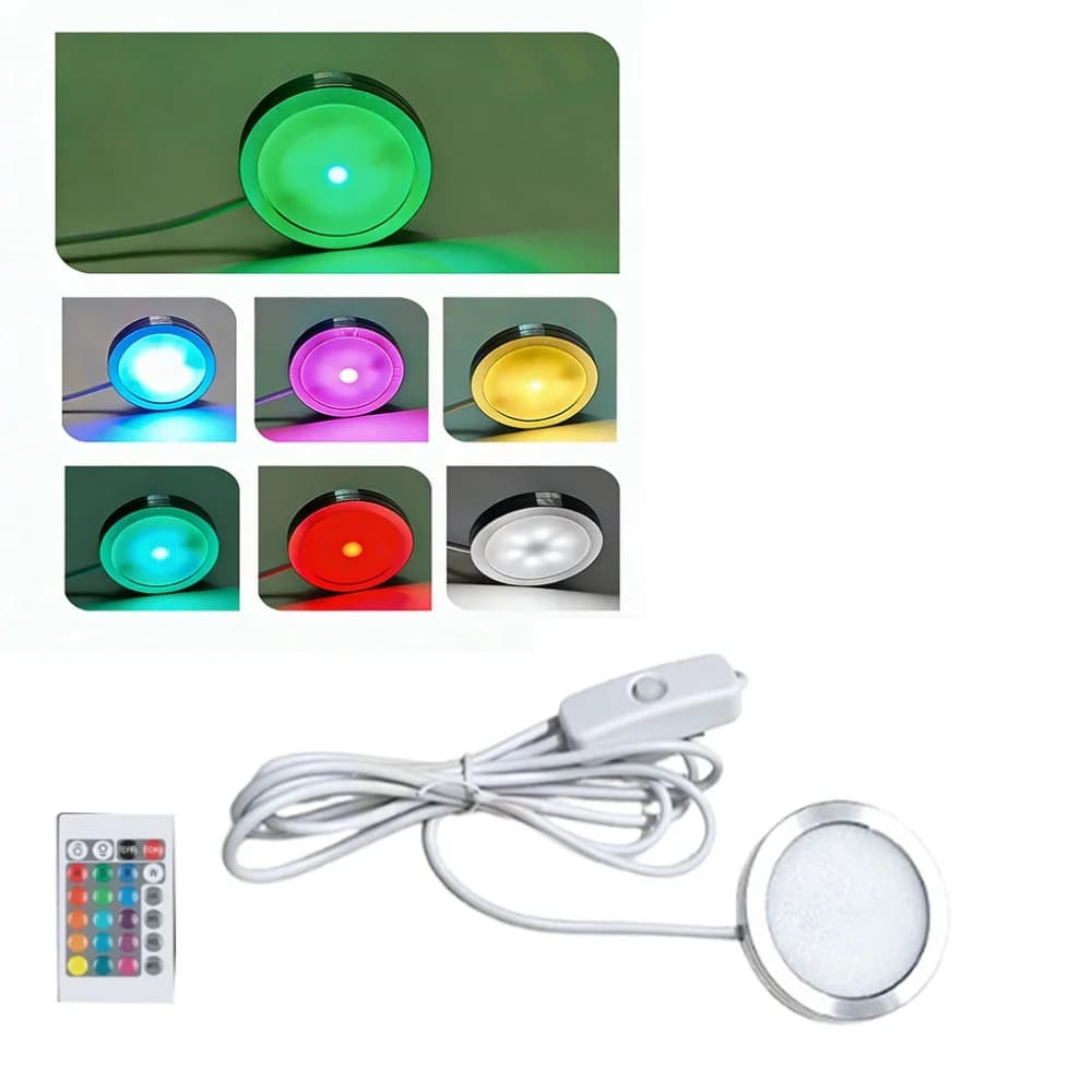 Lampada Circolare USB RGB Regolabile, Luce Brillante Fai-da-Te in Lega di Alluminio con Telecomando, Kit Lampada LED 3W per Stampante 3D