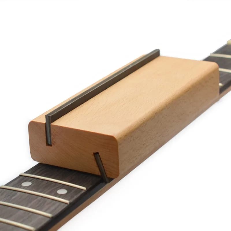 Lima smussatrice per tasti per chitarra 2 in 1, strumento per taglienti in legno, medicazione per tasti, lima per basso ukulele da 35/90 gradi per strumenti da liutaio