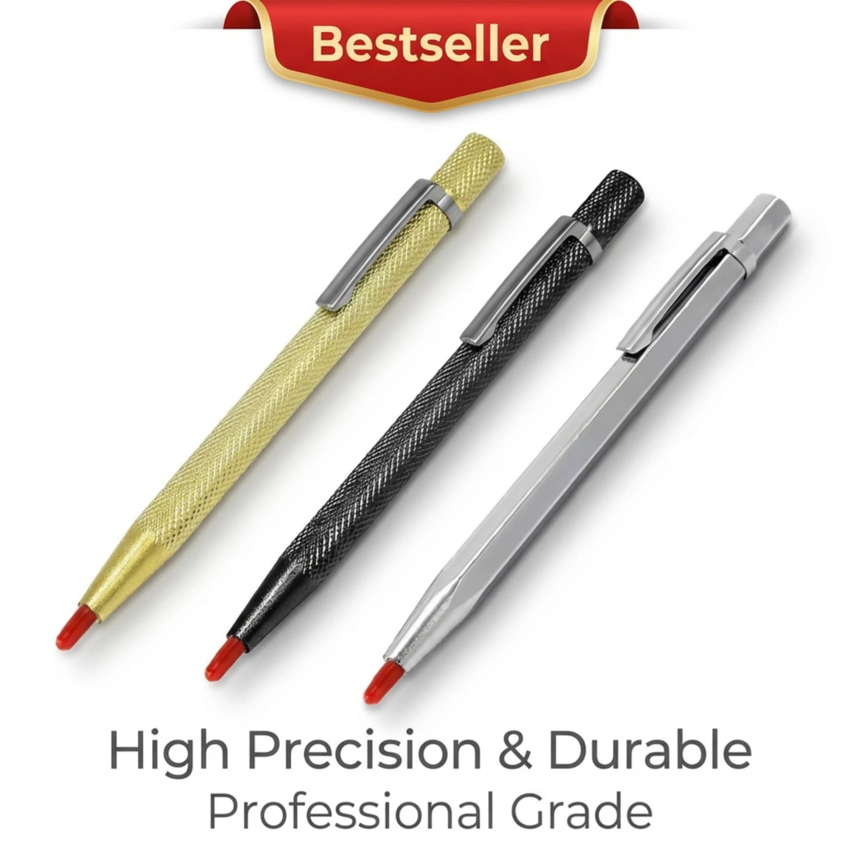 Set of 3/2 Pieces: Metal and Glass Marking Pen, Ceramic Tile Pen, Cutting Pen, Metal Engraving Tool for Tiles, Glass, Ceramics and Metal