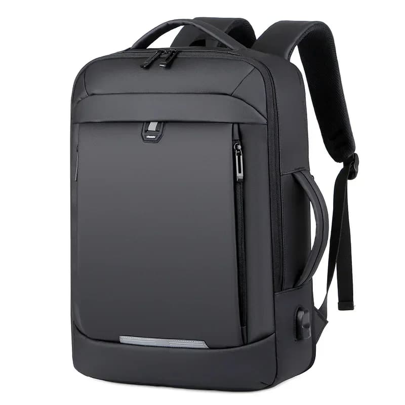 Zaino per laptop da lavoro da 17 pollici Notebook impermeabile per uomo Borsa per libri scolastici Zaini da uomo multifunzione espandibili con ricarica USB