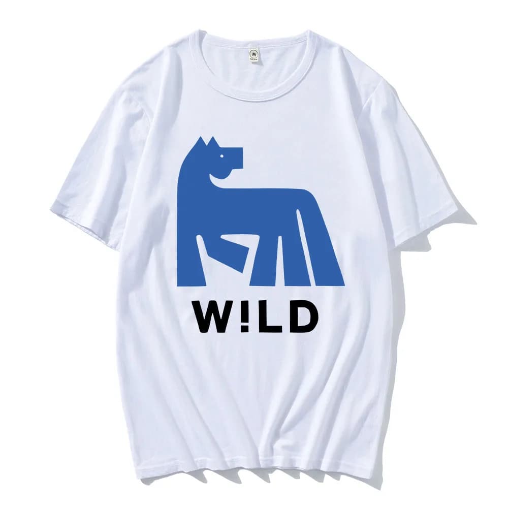 W!LD Russ T-shirt manica corta in cotone O-Collo magliette per uomo Casual allentato unisex Streetwear Hip Hop Cartoon Graphic T Shirt da uomo