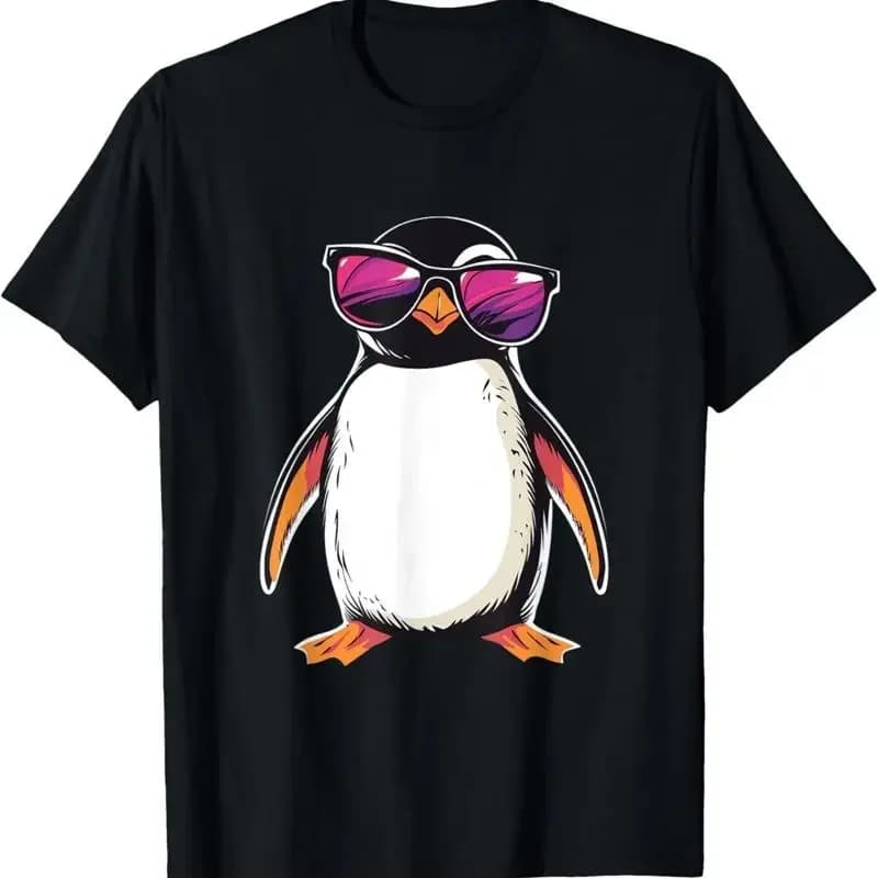 Penguin Wearing Sunglasses Bird Funny T Shirt
