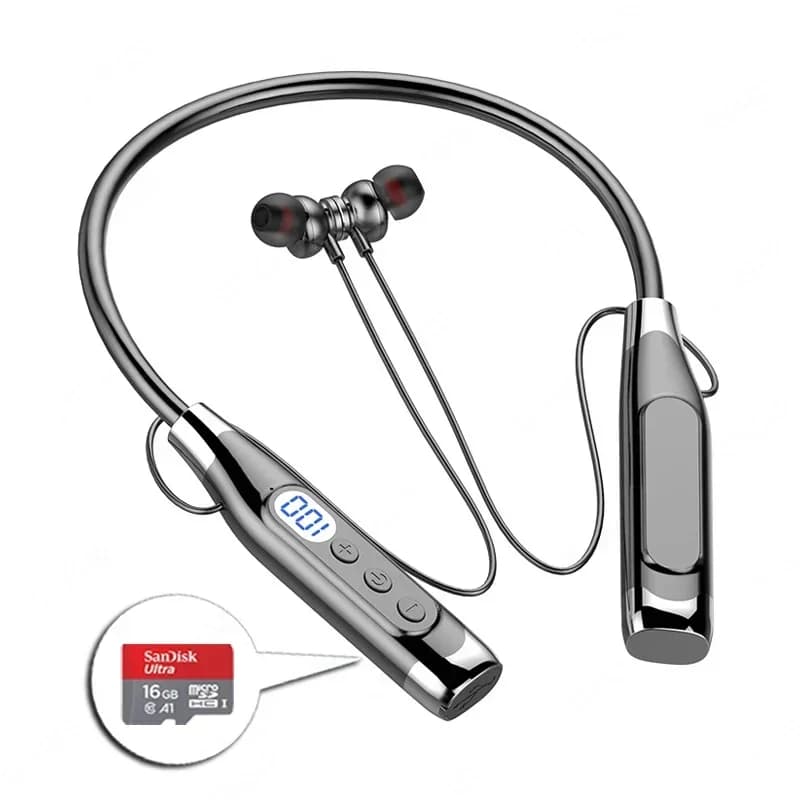 Bluetooth Wireless Headphones with Microphone, Long Battery Life, High Quality Sports Earphones with TF Card Slot