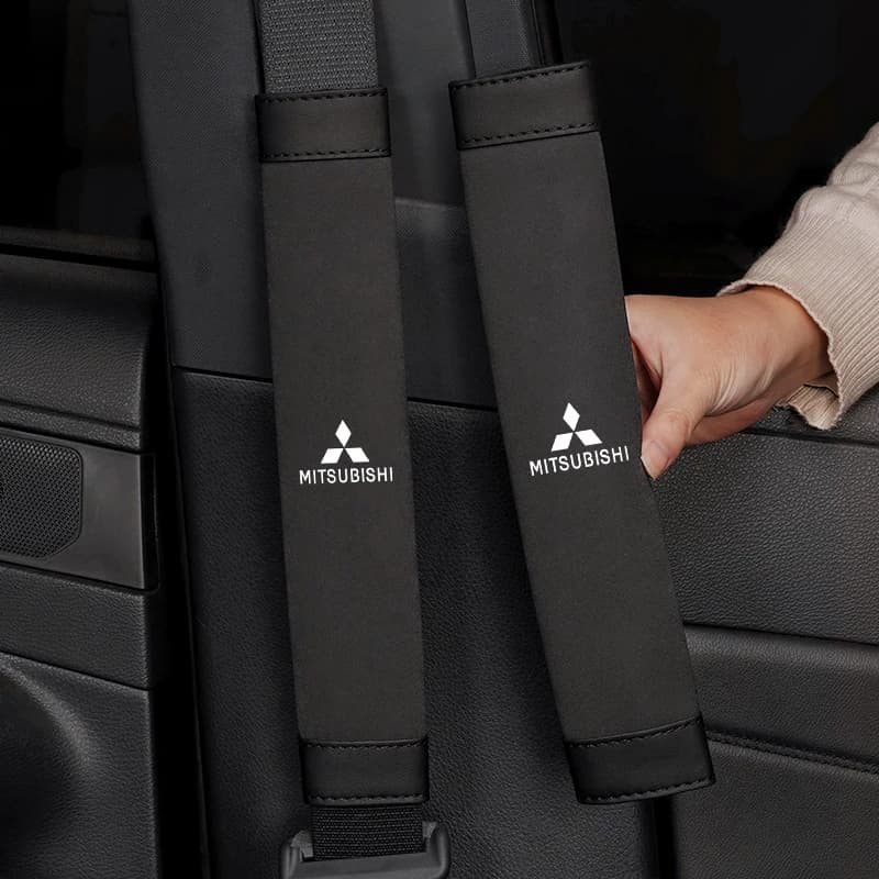 2 Pieces Covers Car Safety Belt, Spalle Protection, Car Accessories for Mitsubishi Eclipse Lancer Outlander Pajero Ralliart Star Mirage