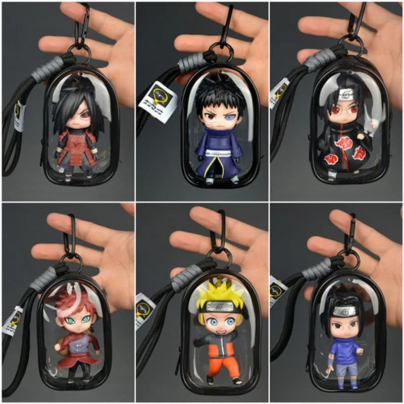 Portachiavi Naruto Uchiha Obito Itachi Uchiha Naruto Uzumaki Kakashi, Ciondolo Bambola Modello, Decorazione Zaino, Collezione Giocattolo Cartone Animato ACG