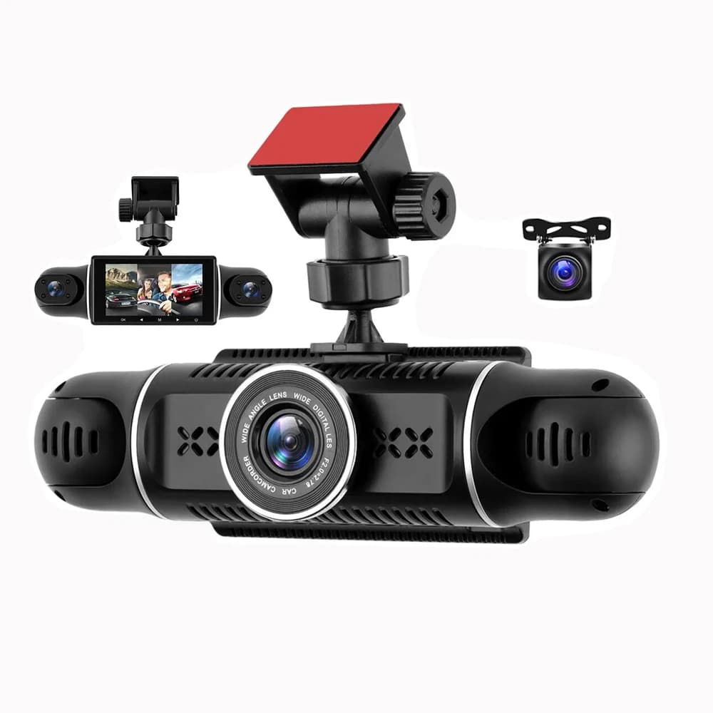Korfra Front and rear Dashcam 4k 1080P Night Vision Car Dashcam with four lenses 3.39 inch IPS Screen + Wifi + G sensor