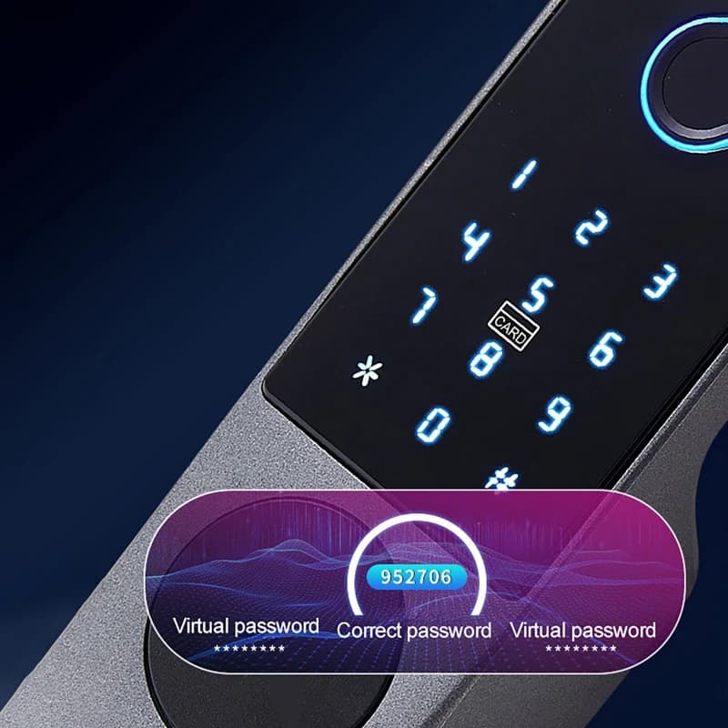 Impronta digitale + password + scheda IC + chiave di sblocco Smart Tuya Serratura per porta TTLock con gateway Serrature elettroniche domestiche IP65 a doppio lato