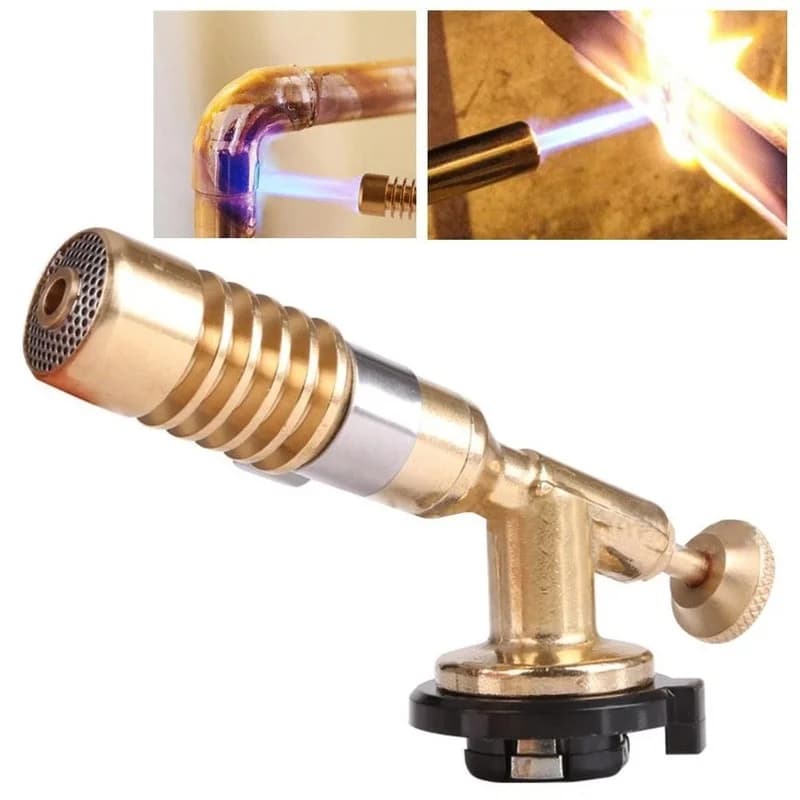 Portable Butane Gas Torch Lighter Auto Ignition Flame Gun For Cooking BBQ Soldering Heating Camping Outdoor Kitchen Tool