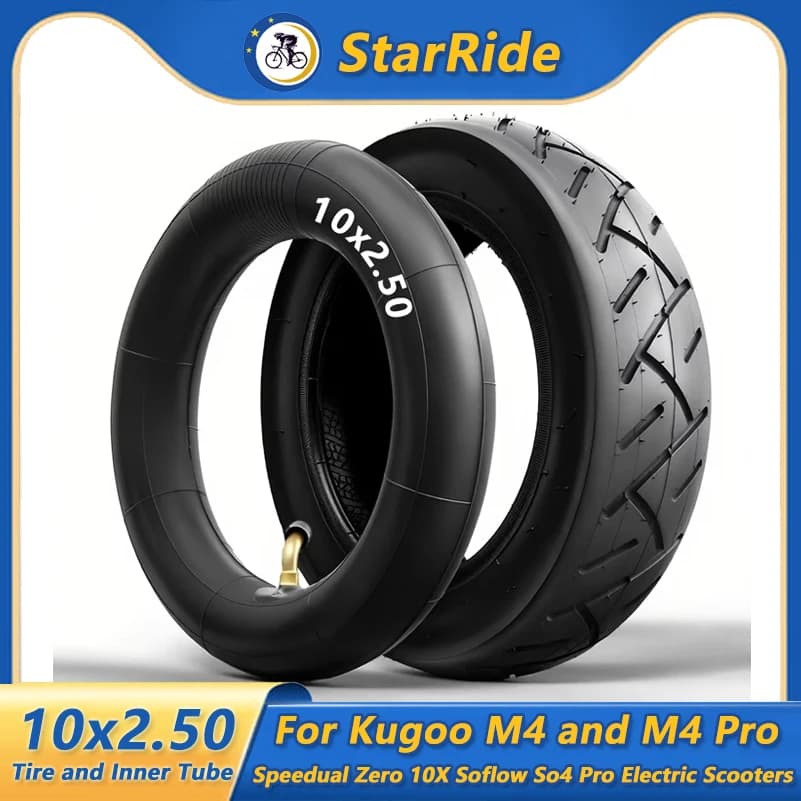 10x2.50 Pneumatico e Camera d'aria per Kugoo M4 M4Pro/Zero 10X/Soflow So4 Pro/Nanrobot N6/Yume Y10/Joyor S10 Parti di Scooter Elettrico