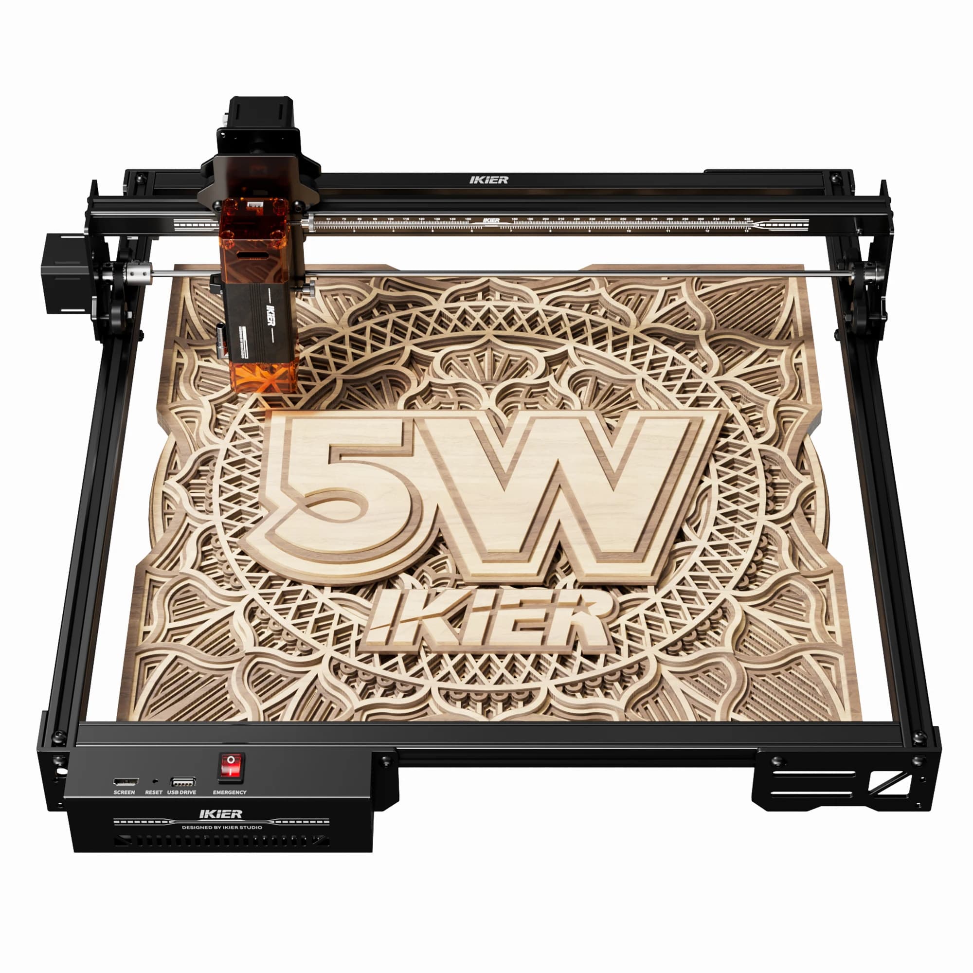 iKier X5 Pro: 5 W updated table laser power for woodworking Ultrafine CNC laser engraving machine