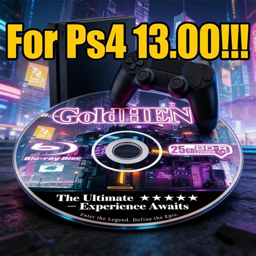 Ultimate PS4 Jailbreak Nuovo 13.00 Gold Disc Bootable Eject Payload per Firmware 12.52 Homebrew e Backup Giochi su Disco