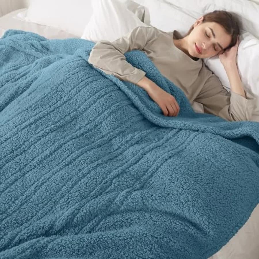 Coperta Riscaldante Elettrica Misura Full Size con 6 Livelli di Calore e Timer Regolabile da 1-10 Ore, Morbida e Confortevole in Sherpa Lavabile