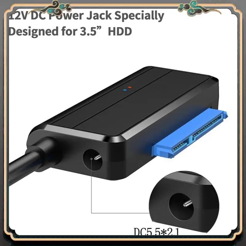 Cavo adattatore ASMA-Sata a USB 3.0 Cavo convertitore per disco rigido USB 3.0 Supporto adattatore HDD SSD esterno da 2,5/3,5 pollici