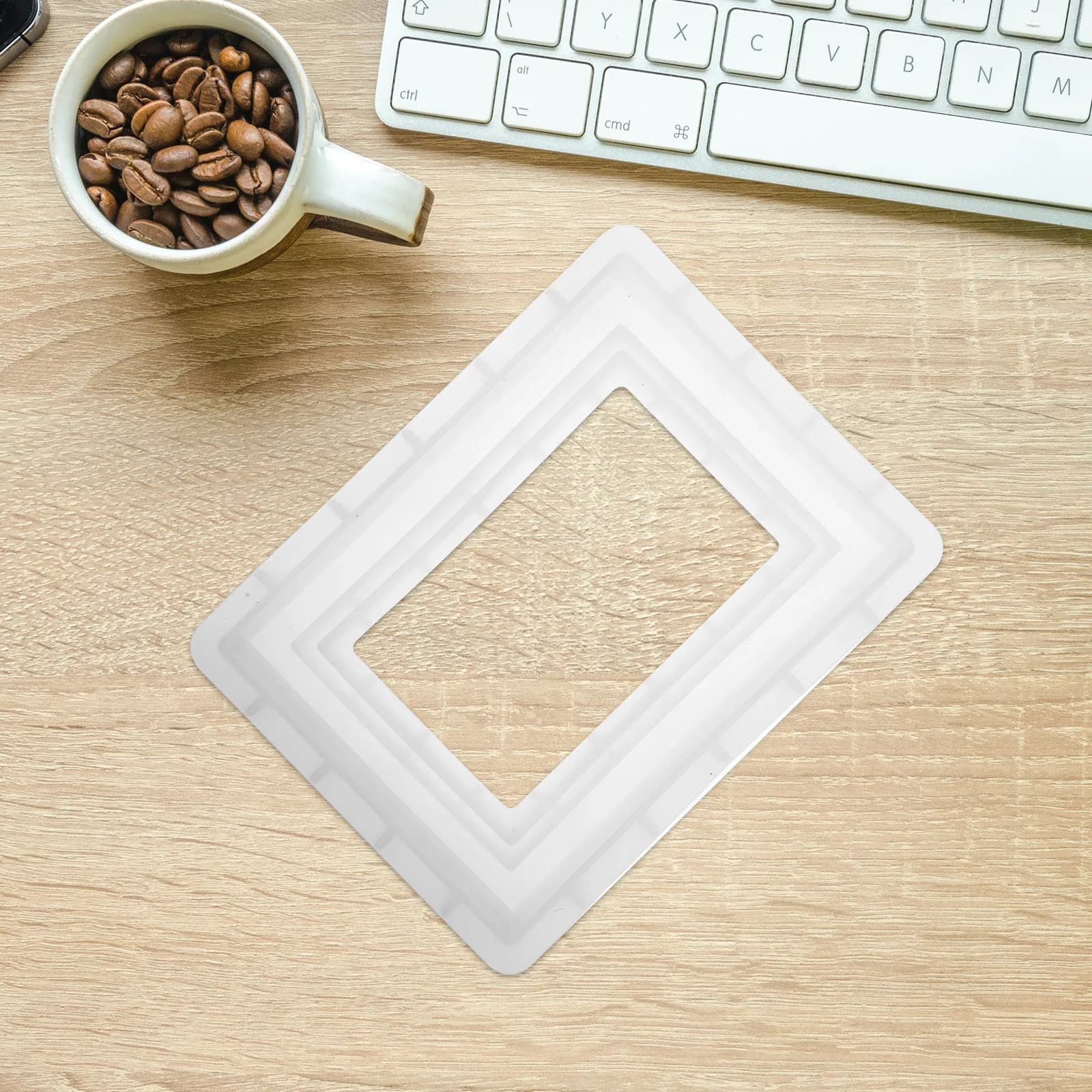 Stampo in Silicone Trasparente per Cornici Fotografiche, Stampo in Resina Epossidica Rettangolare per Creazioni Artistiche Fai-da-Te