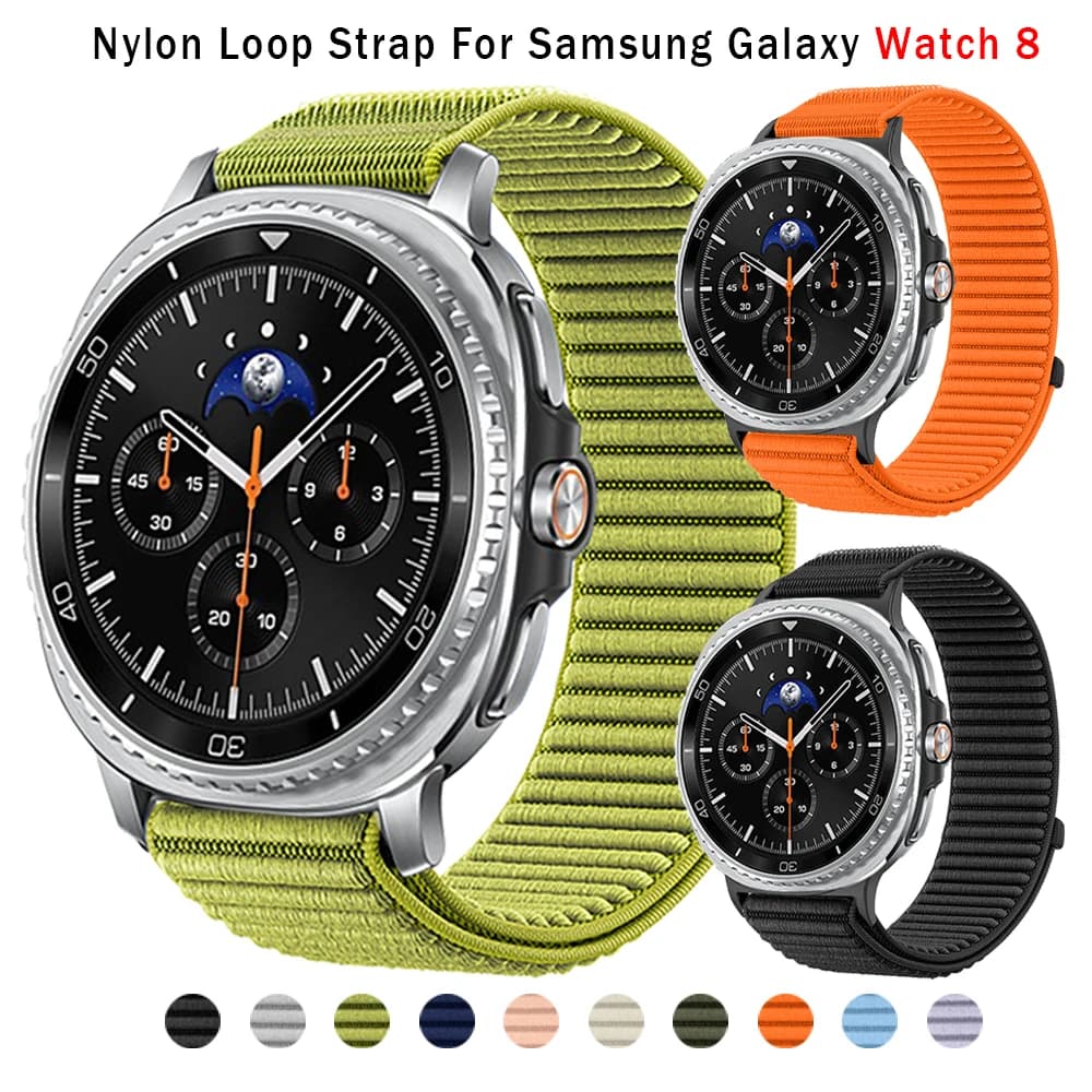 Cinturino ad anello in nylon ondulato per Samsung Galaxy watch 8 classic 46mm Cinturino sportivo di ricambio Galaxy watch 8 40mm 44mm Bracciale morbido