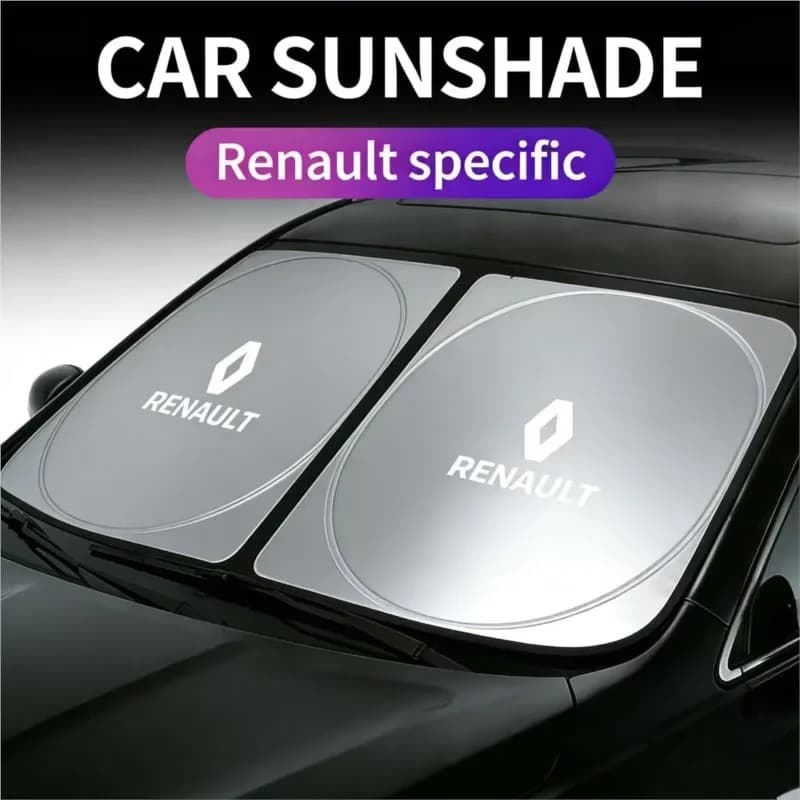 Car Sticker Car Interior Windshield Sun Shade Visor UV Protection Shield For Renault RS Megane 2 3 4 Trafic Scenic 2 Clio Captur
