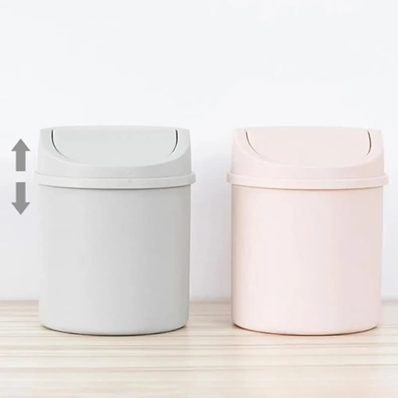 Pattumiera universale con coperchio Desktop Office Organizer Storage Home cestino della spazzatura contenitore da tavolo cestino della spazzatura piccolo bidone della spazzatura
