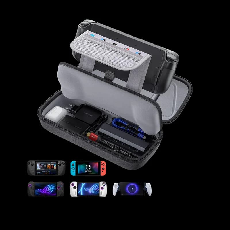 Custodia da trasporto per ROG Ally X, custodia protettiva rigida per caricabatterie integrato e contenitore per docking station, ROG Ally X Case-BG0106X